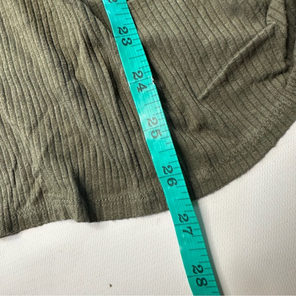 Ingrid and Isabel Maternity Button Shirt Womens Top XXL Olive Ribbed Stretch - Picture 6 of 12